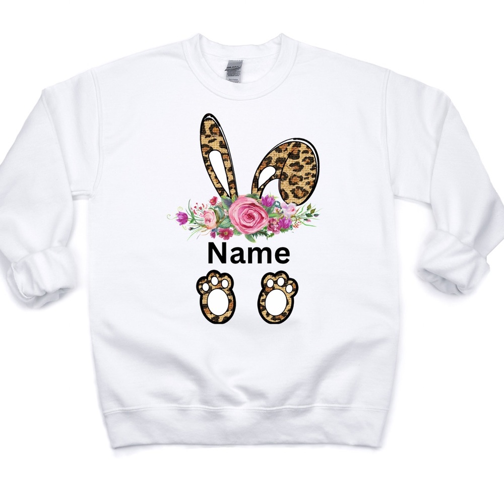 Easter Bunny Custom Name Made Sweater